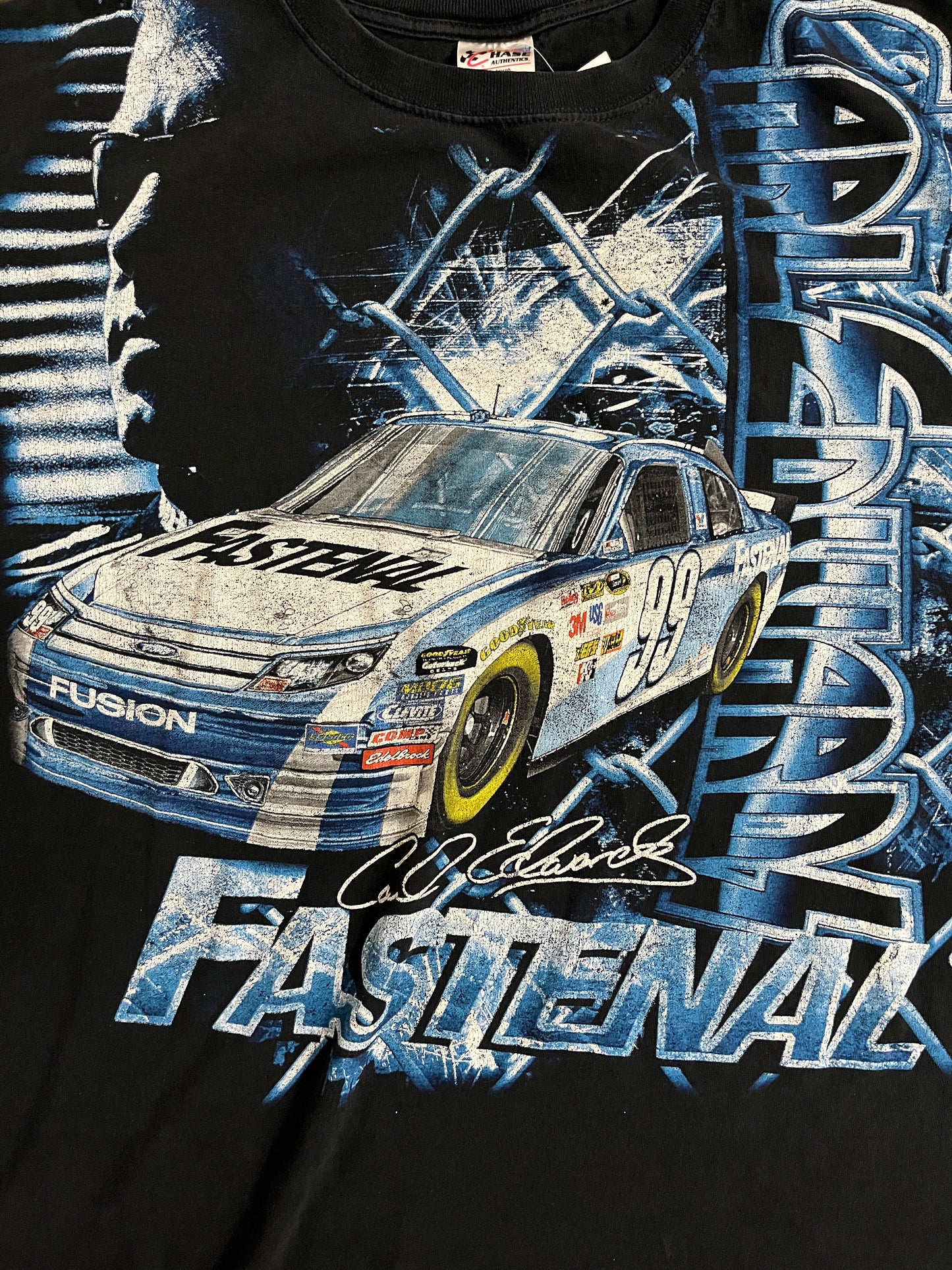 Vintage Nascar Carl Edwards Fastenal AOP Tee