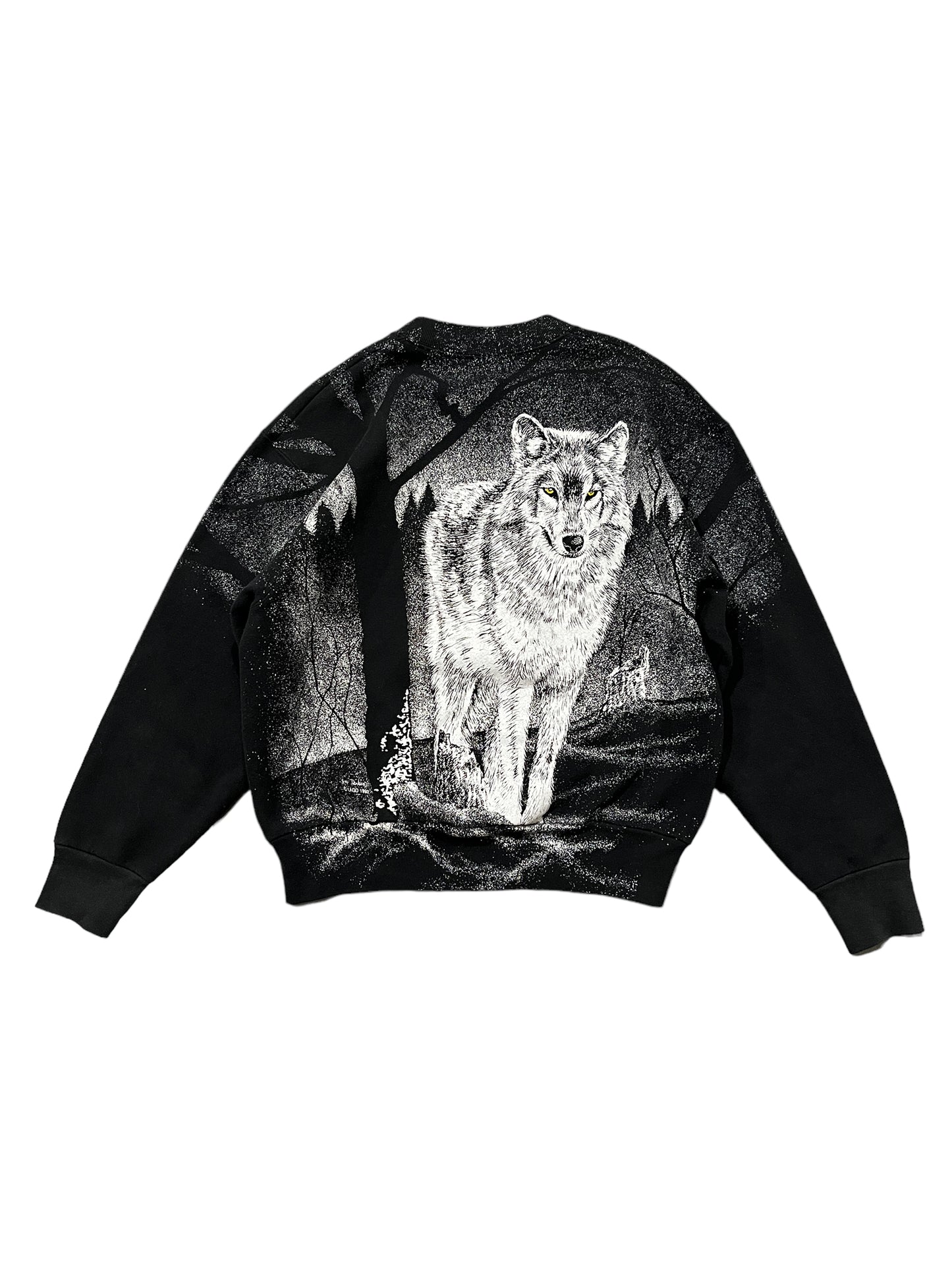 Vintage AOP Nature Wolf Sweater