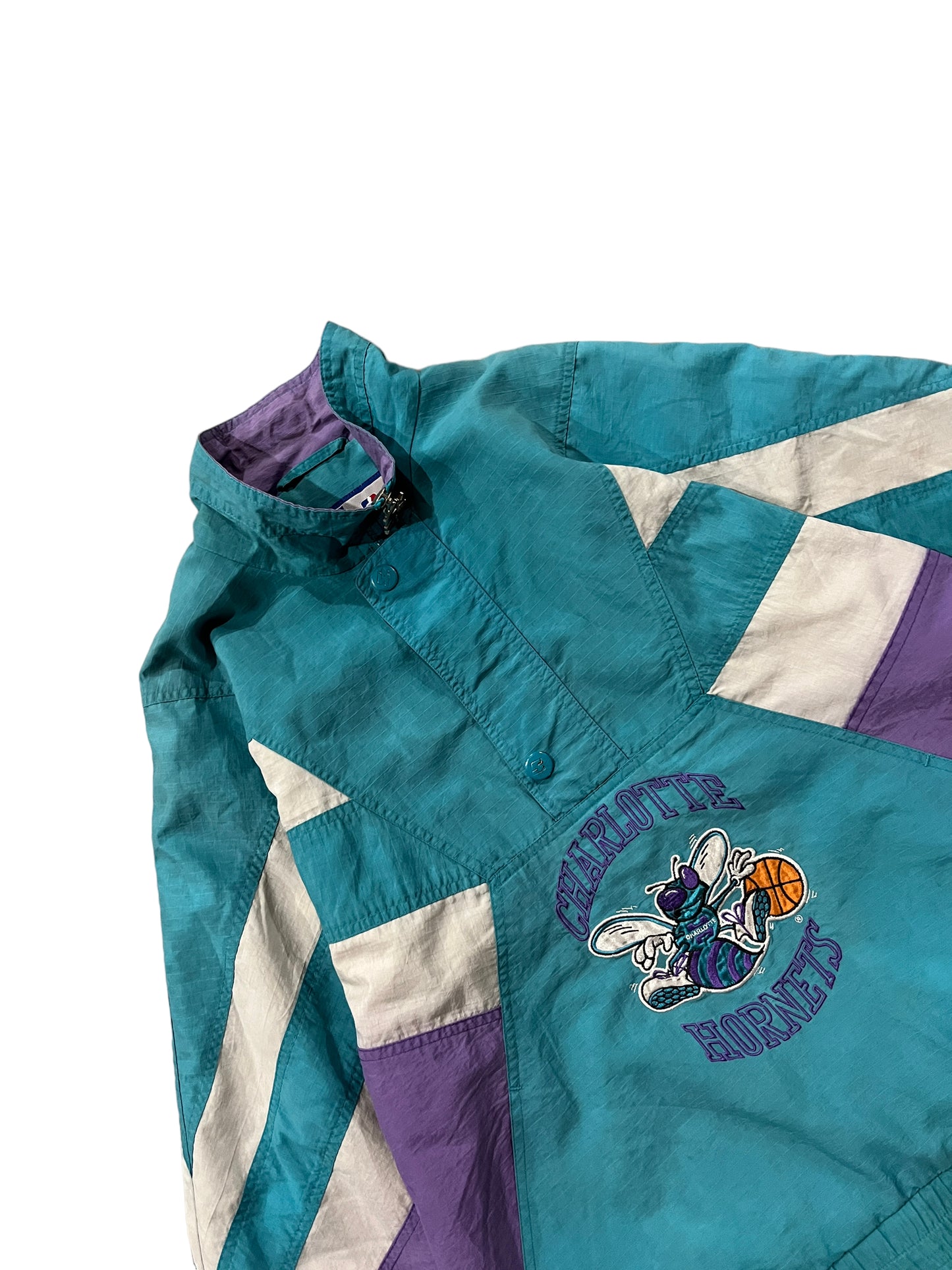 Vintage Starter Charlotte Hornets Half Zip Jacket