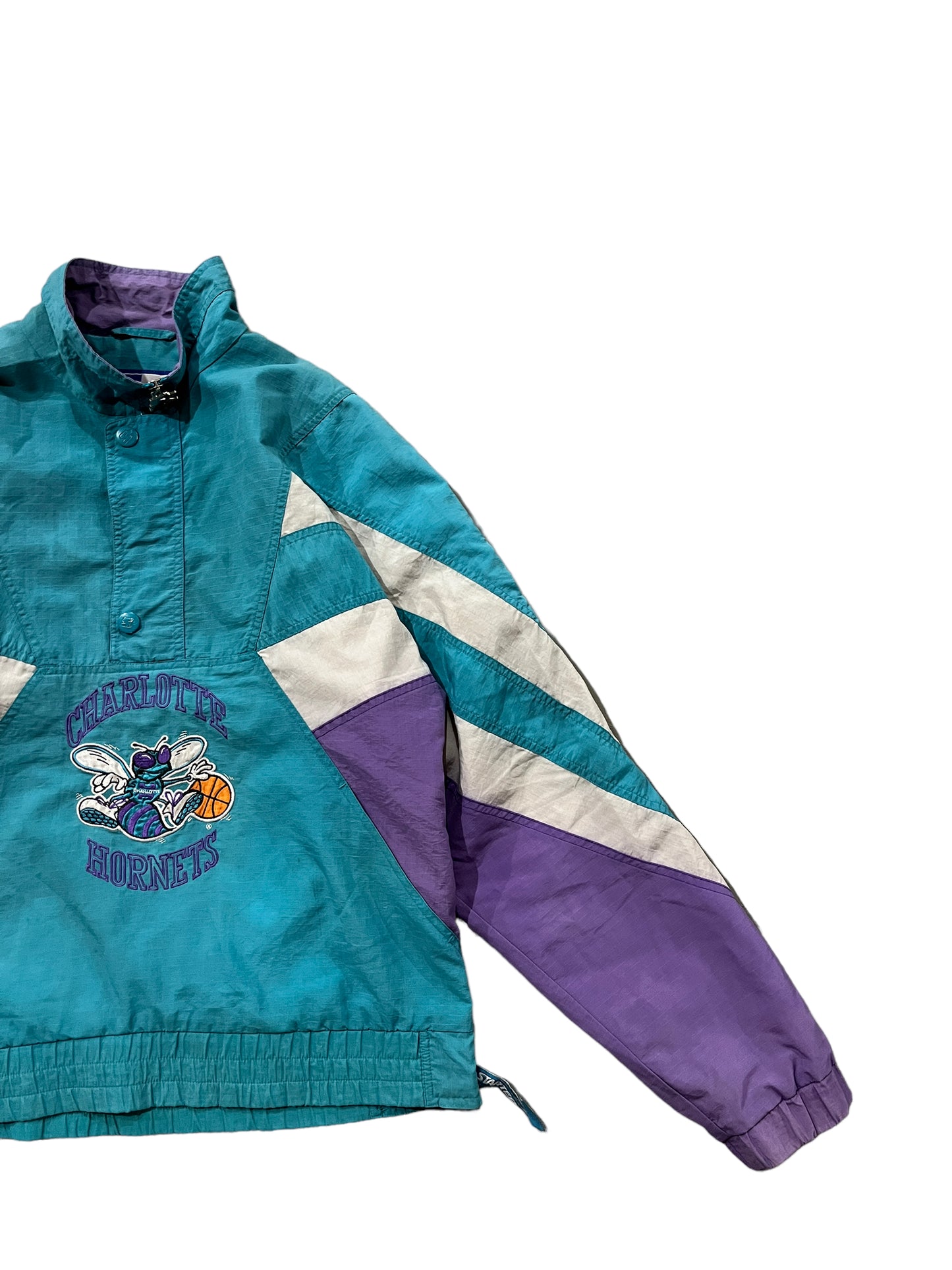 Vintage Starter Charlotte Hornets Half Zip Jacket