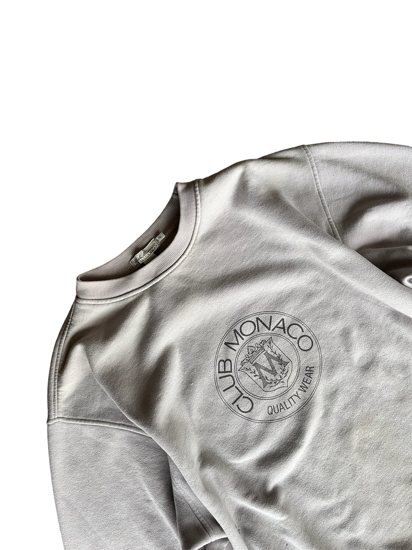 Vintage Club Monaco Sweatshirt Cream Grey