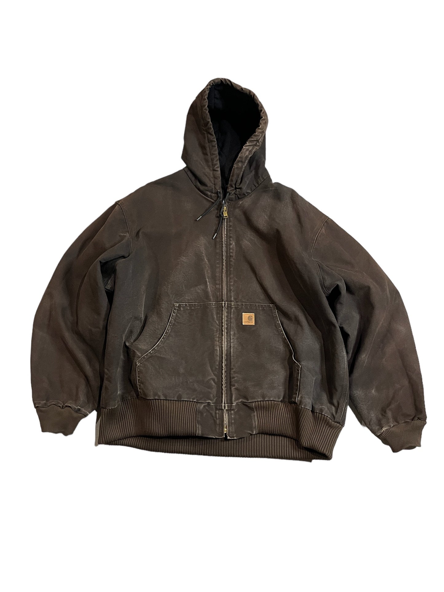 Vintage Carhartt Work Zip Up Jacket Brown