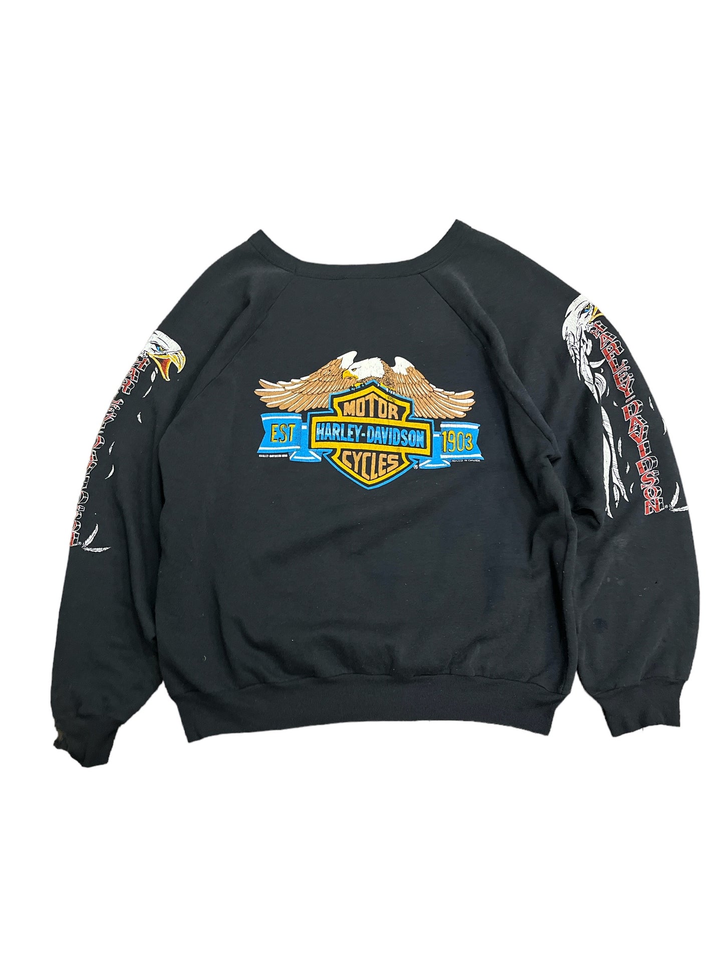 Vintage 3d Emblem Harley Davidson Sweater