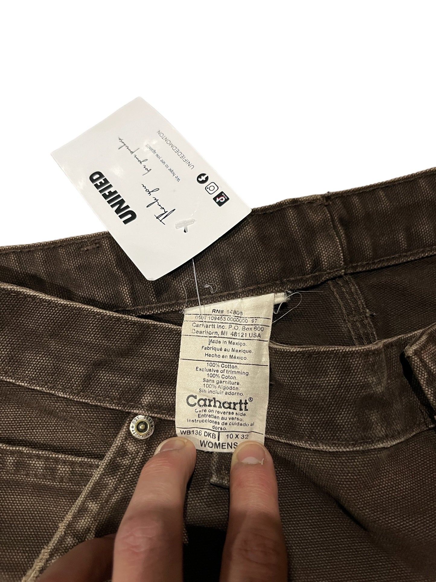 Vintage Carhartt Double Knee Canvas Pants Brown