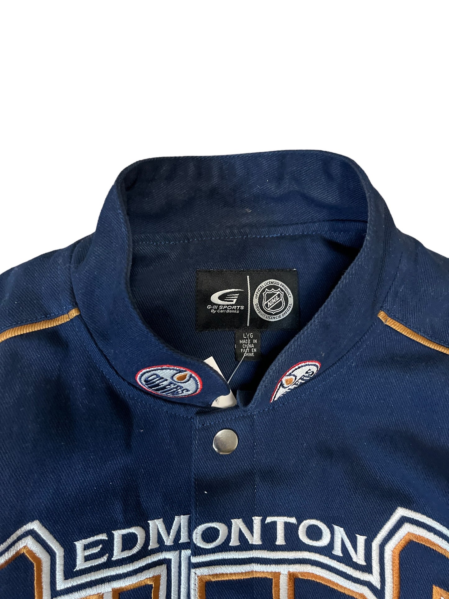 Super Rare NHL G-III Sports Edmonton Oilers Racing Jacket
