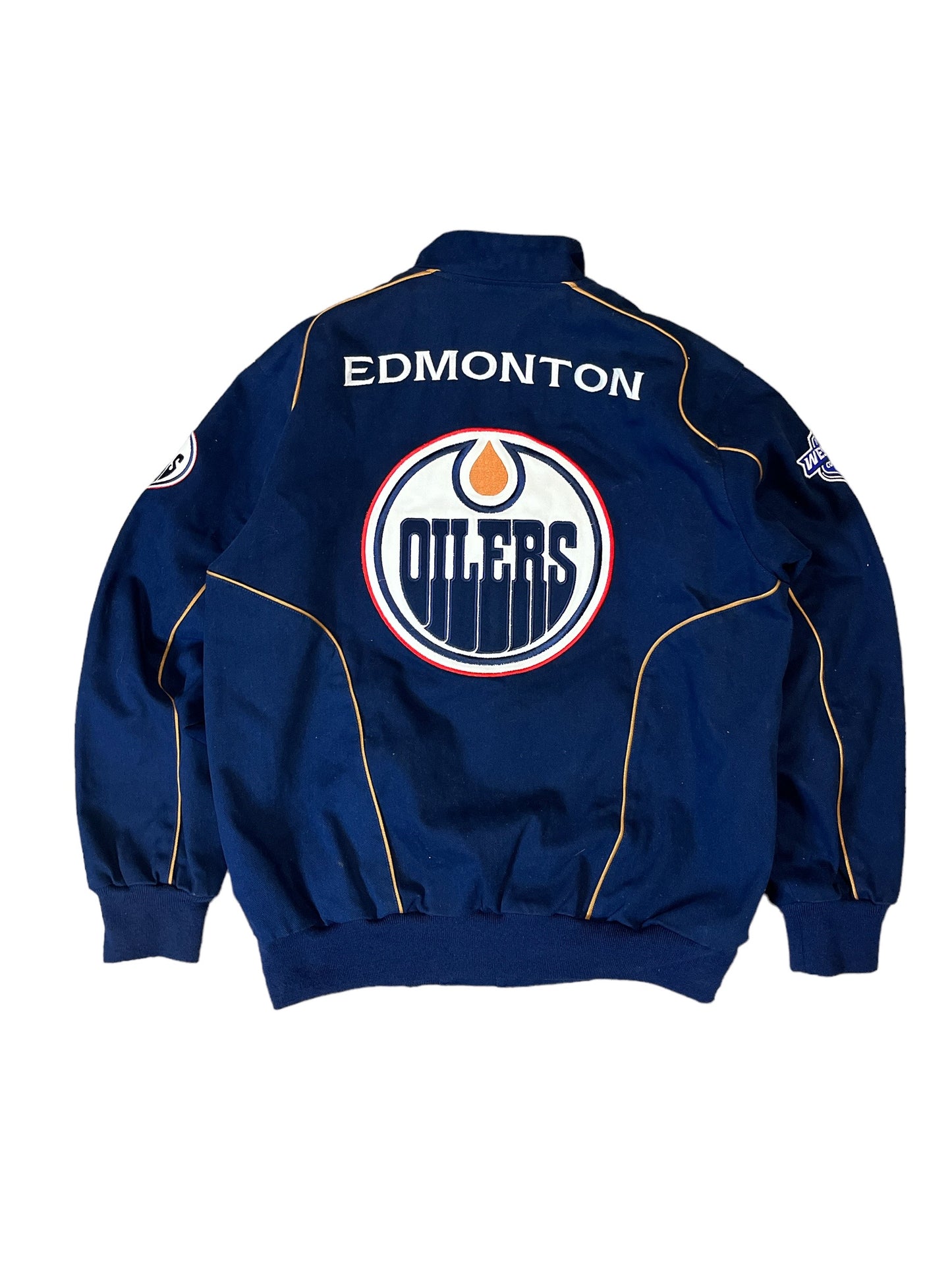 Super Rare NHL G-III Sports Edmonton Oilers Racing Jacket