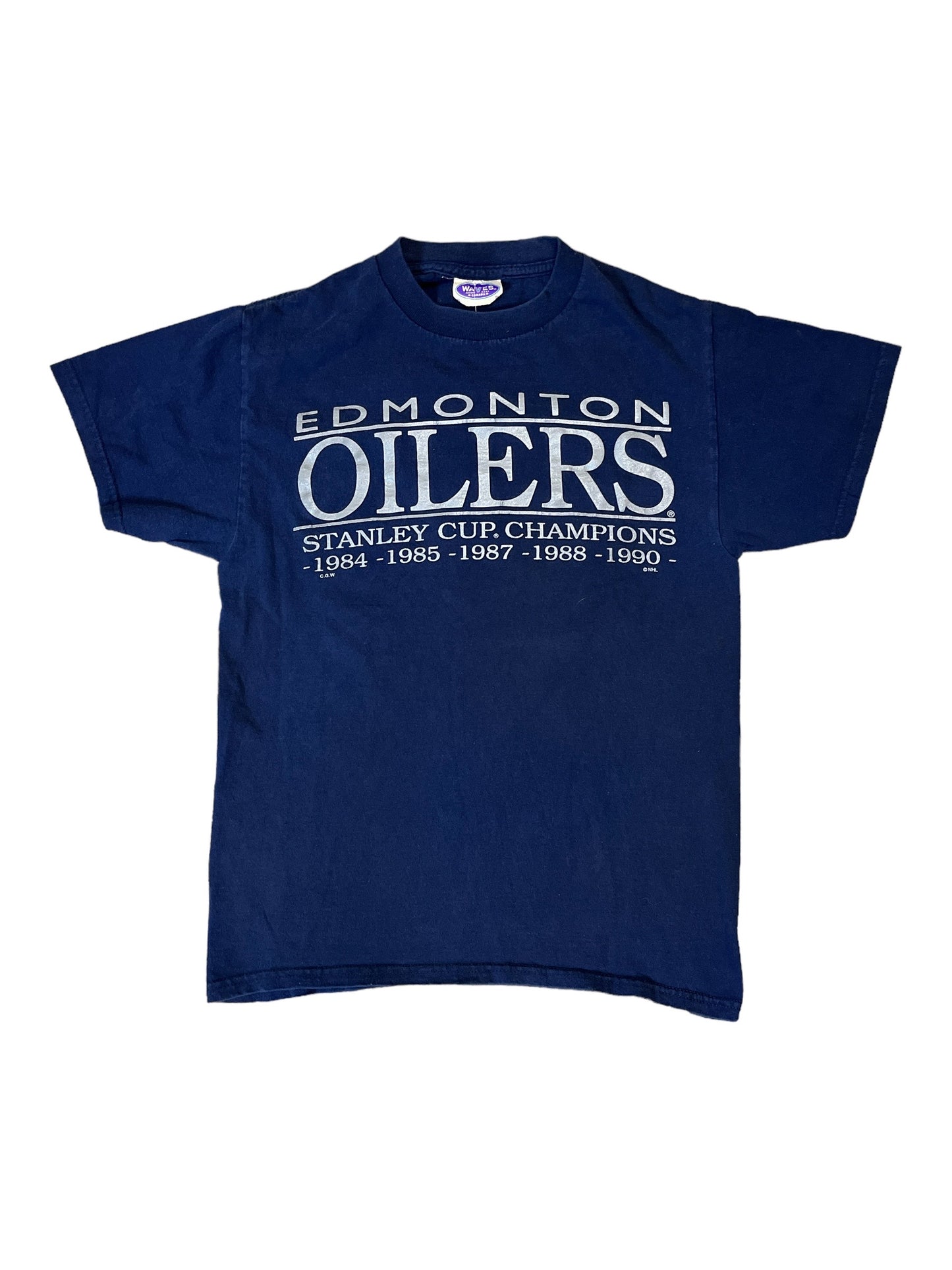 Vintage Waves Edmonton Oilers Stanley Cup Champs Tee