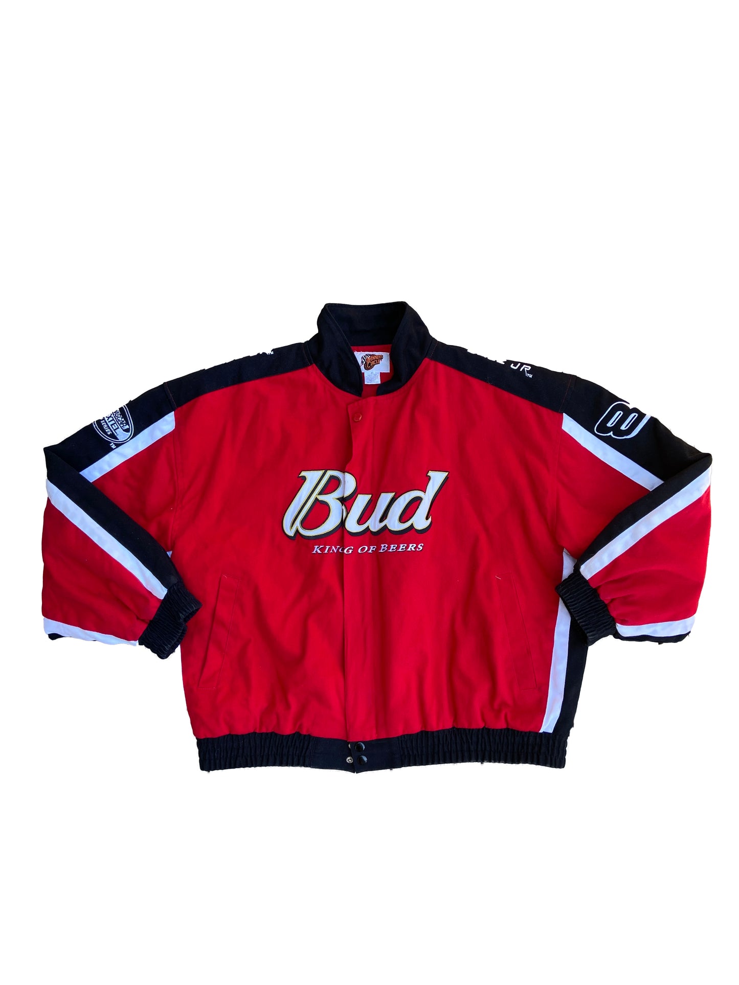 Vintage Nascar Dale Earnhardt Jr. Budweiser Race Jacket Red