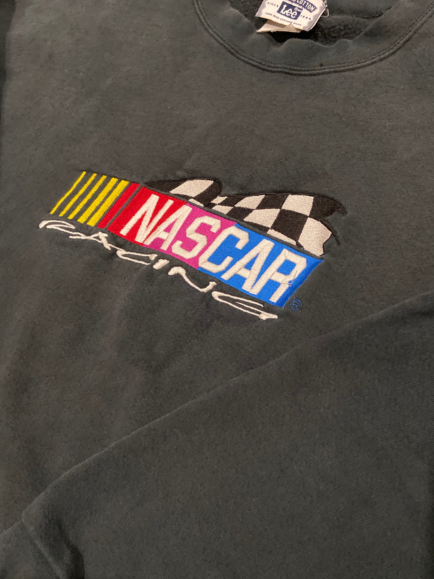 Vintage Nascar Sweater Grey